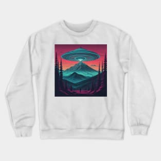 UFO Chronicles Podcast - UFO Glitch Artwork V7 Crewneck Sweatshirt